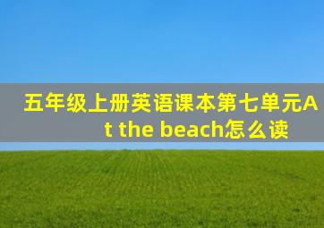 五年级上册英语课本第七单元At the beach怎么读